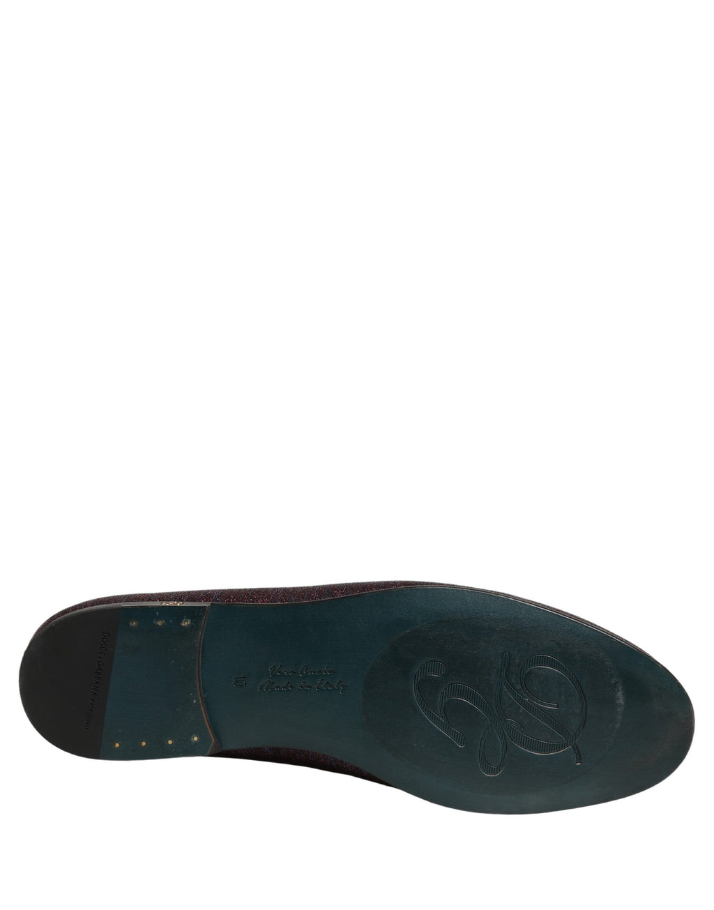 Maroon Glitter Lurex Logo Dress Loafers Shoes