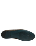 Gold Lurex Glitter Men Slip On Loafers Shoes