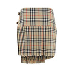 Beige Wool Oves Aries Mini Skirt