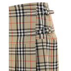 Beige Wool Oves Aries Mini Skirt