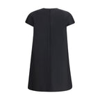 Black Wool Oves Aries Casual Dress