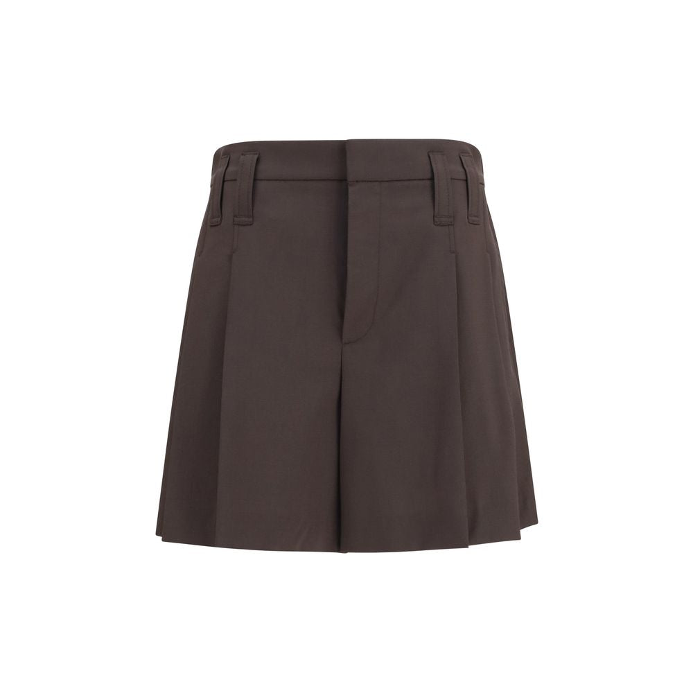 Brown Wool Oves Aries Bermuda Shorts