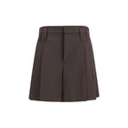 Brown Wool Oves Aries Bermuda Shorts