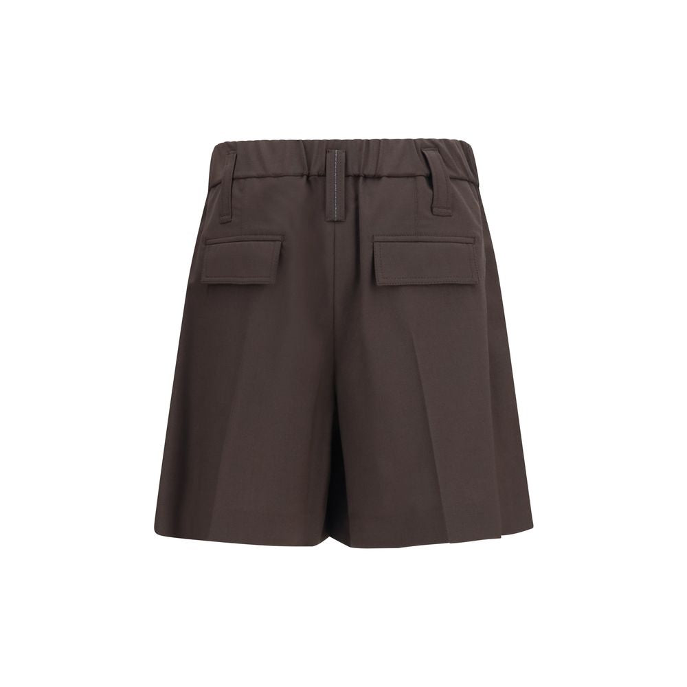 Brown Wool Oves Aries Bermuda Shorts