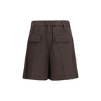 Brown Wool Oves Aries Bermuda Shorts