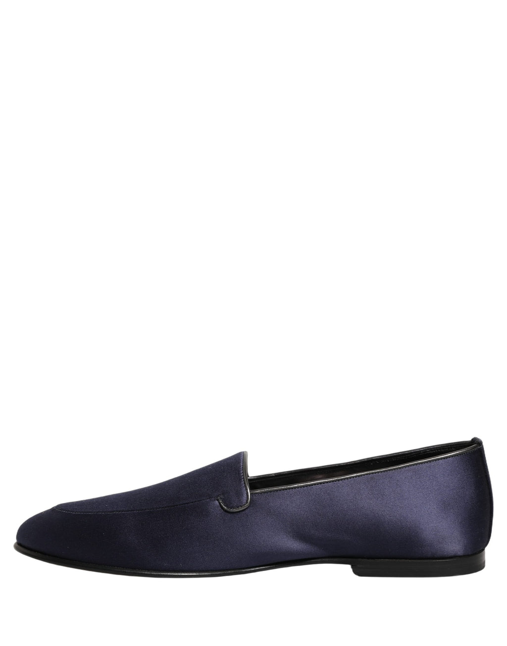 Navy Blue Satin DG Logo Dress Loafers Shoes