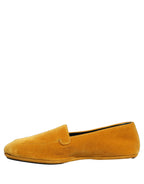 Yellow Velvet Slip On Men Dress Loafers Shoes