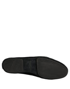 Black Velvet Sacred Heart Dress Loafers Shoes