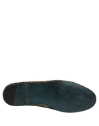Black Silver Embellished Dress Loafers Shoes