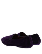 Violet Velvet Slip On Men Flats Loafers Shoes