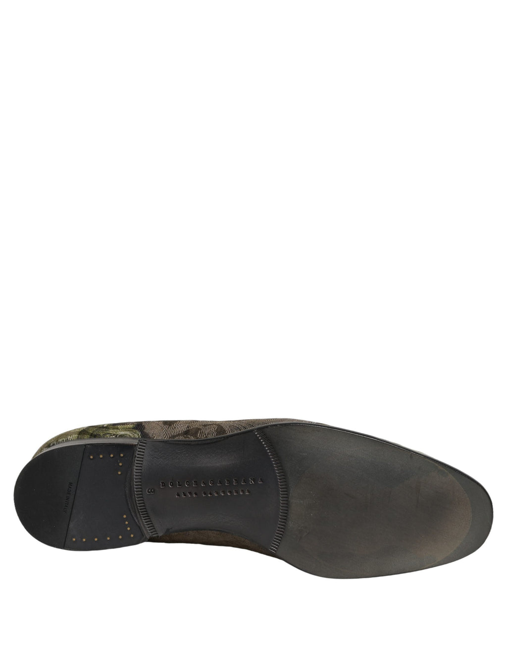 Brown Baroque Print Slip On Men Loafers Shoes