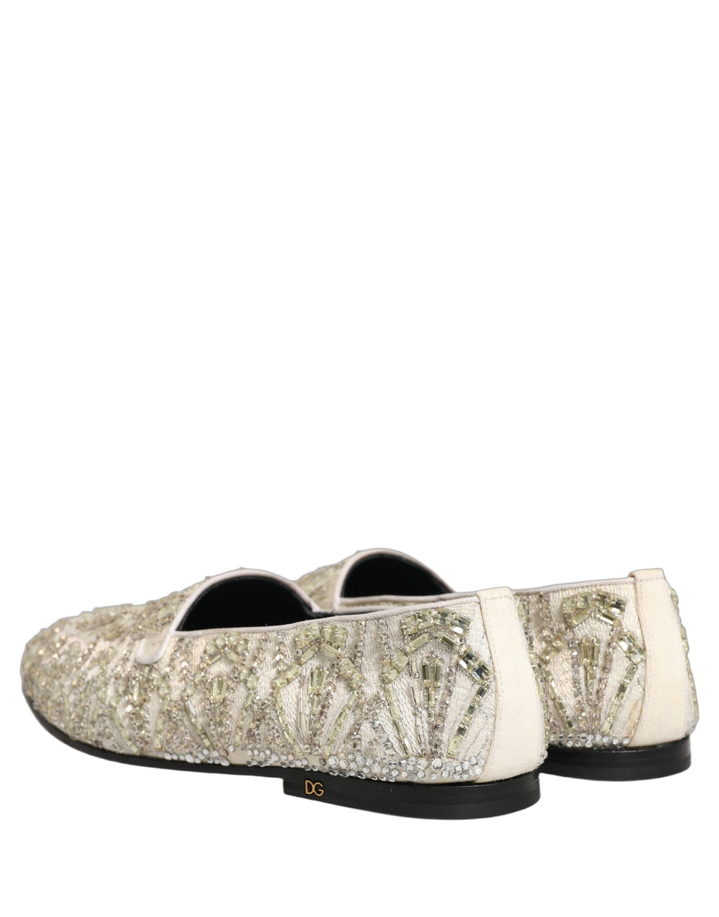 White Velvet Embroidered Dress Loafers Shoes