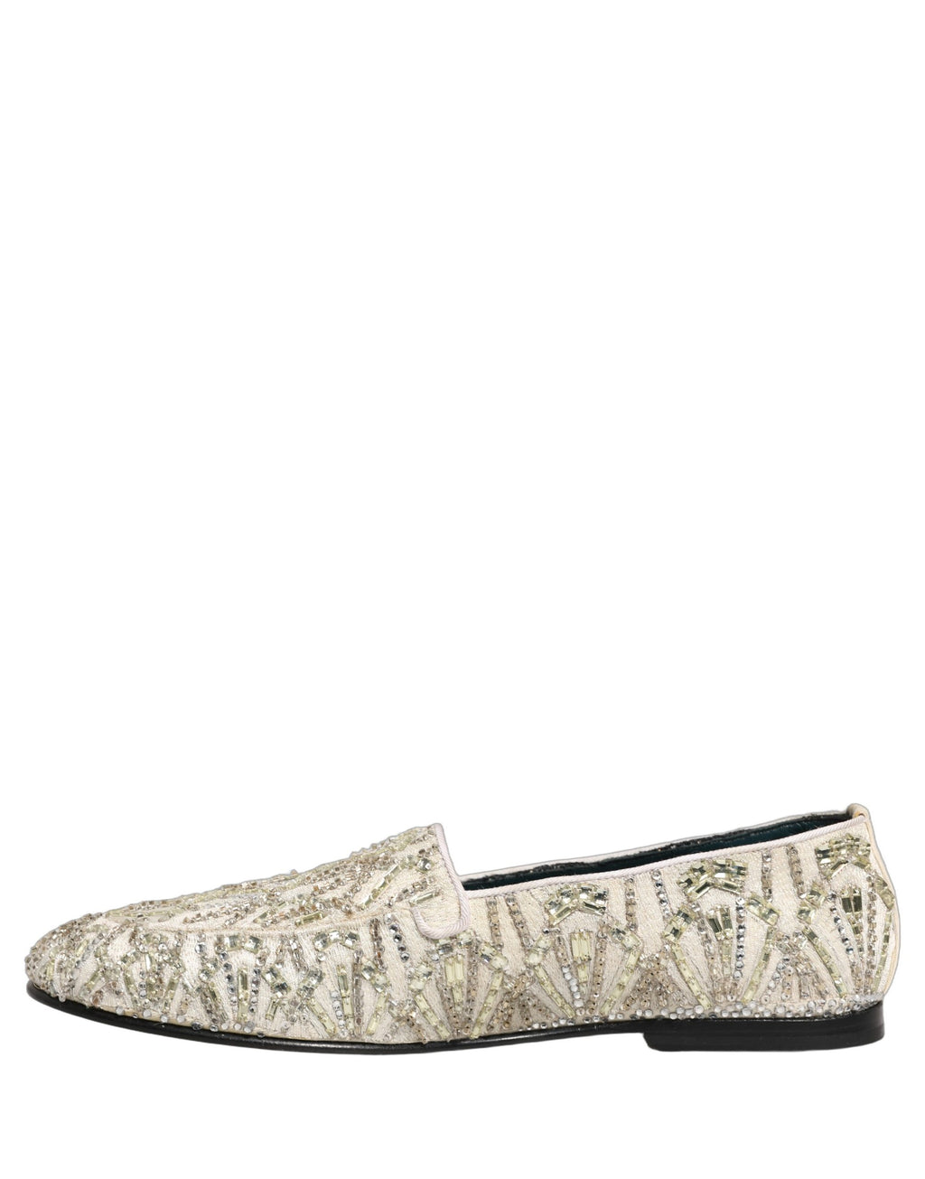 White Velvet Embroidered Dress Loafers Shoes