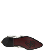 White Studded Formal Dress Monk Strap Shoes
