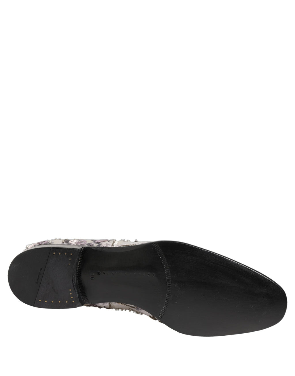 White Sequined Formal Slip On Loafers Shoes