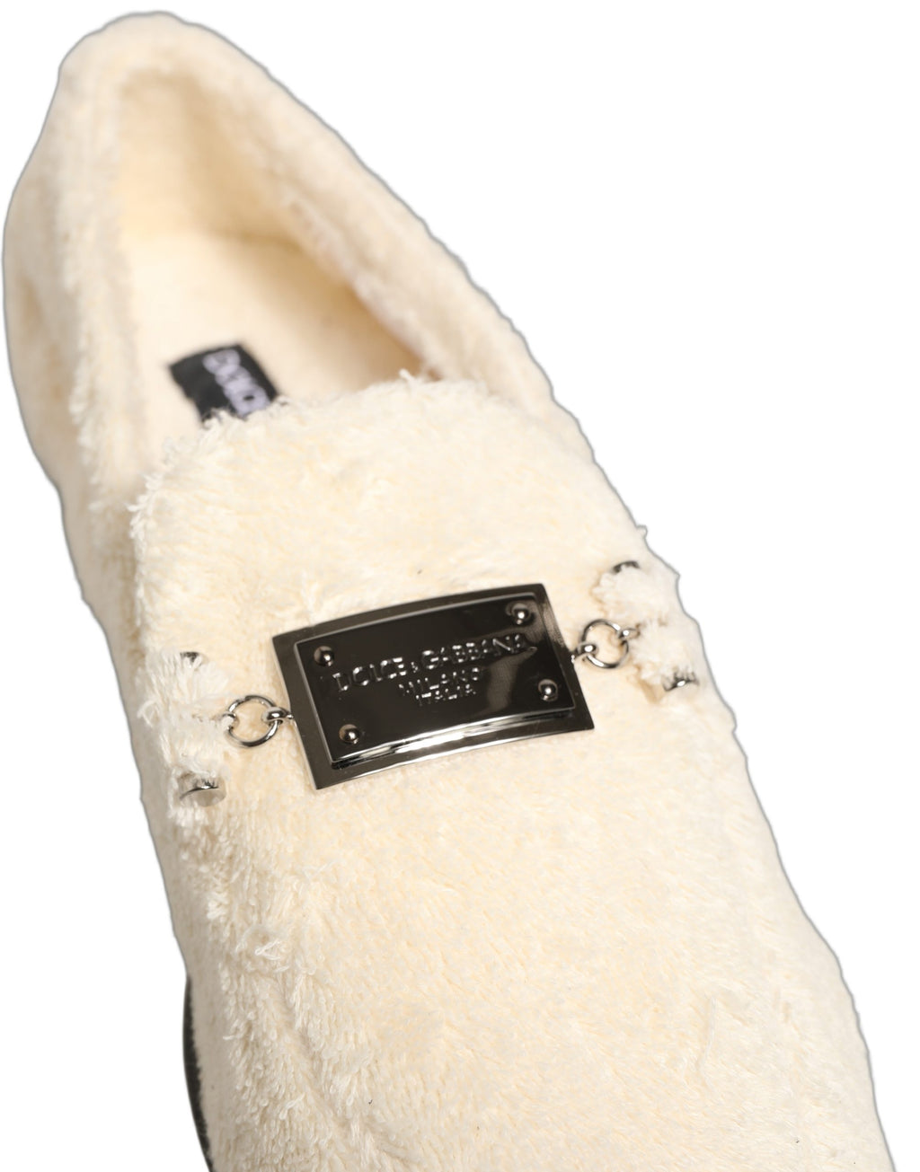 White Fur Shearling Men Dress Loafers Shoes