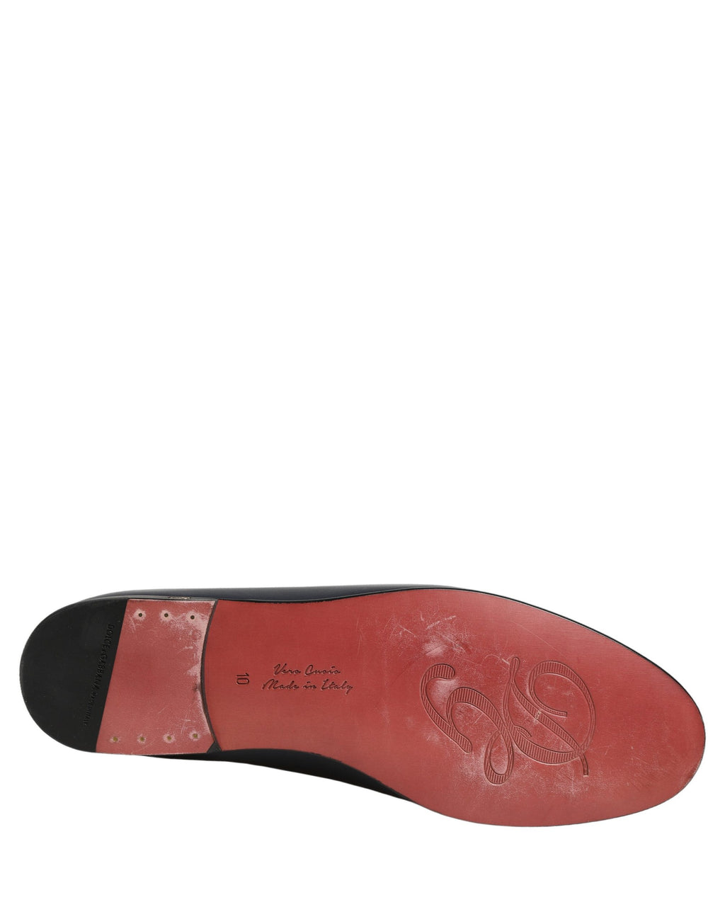 Navy Blue Leather Logo Slip On Loafers Shoes