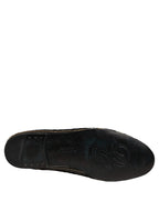 Black Gold Sequined Men Dress Loafers Shoes