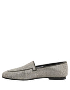 Silver Crystal Embellished Men Loafers Shoes
