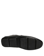 Black Deerskin Leather Driver Loafers Shoes