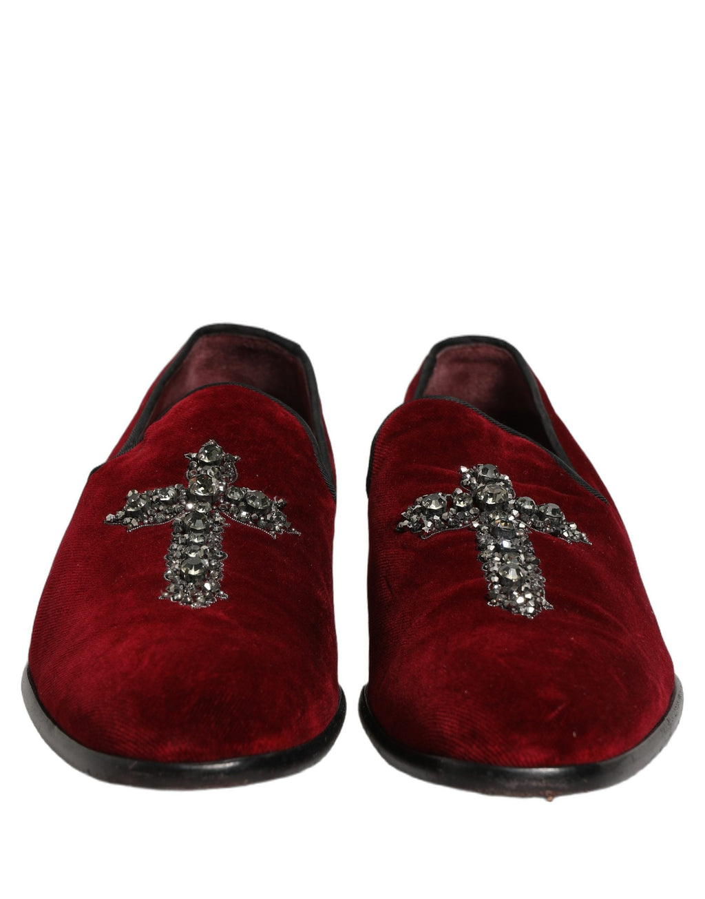 Maroon Suede Cross Slip On Dress Loafers Shoes