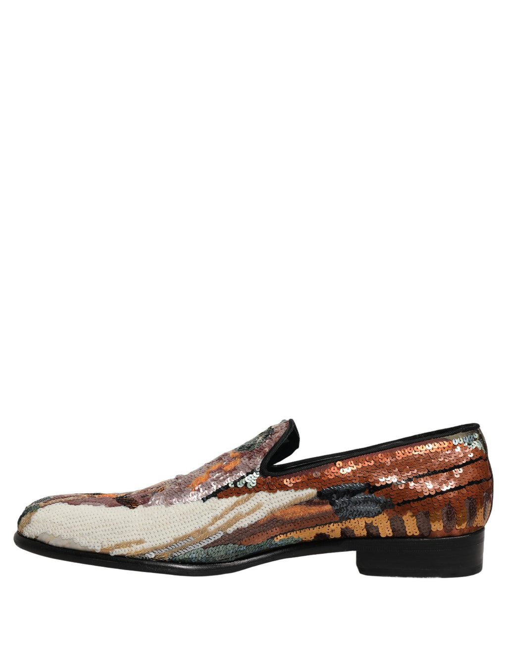 Multicolor Embroidered Sequin Loafers Shoes