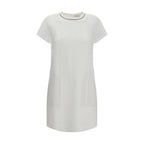 White Viscose Casual Dress