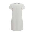 White Viscose Casual Dress