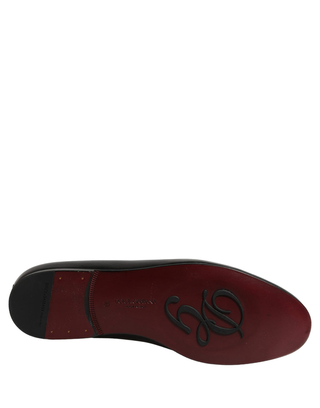 Black Leather Crown Embellished Loafers Shoes