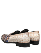 Multicolor Fruit Print Velvet Loafers Shoes