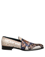 Multicolor Fruit Print Velvet Loafers Shoes