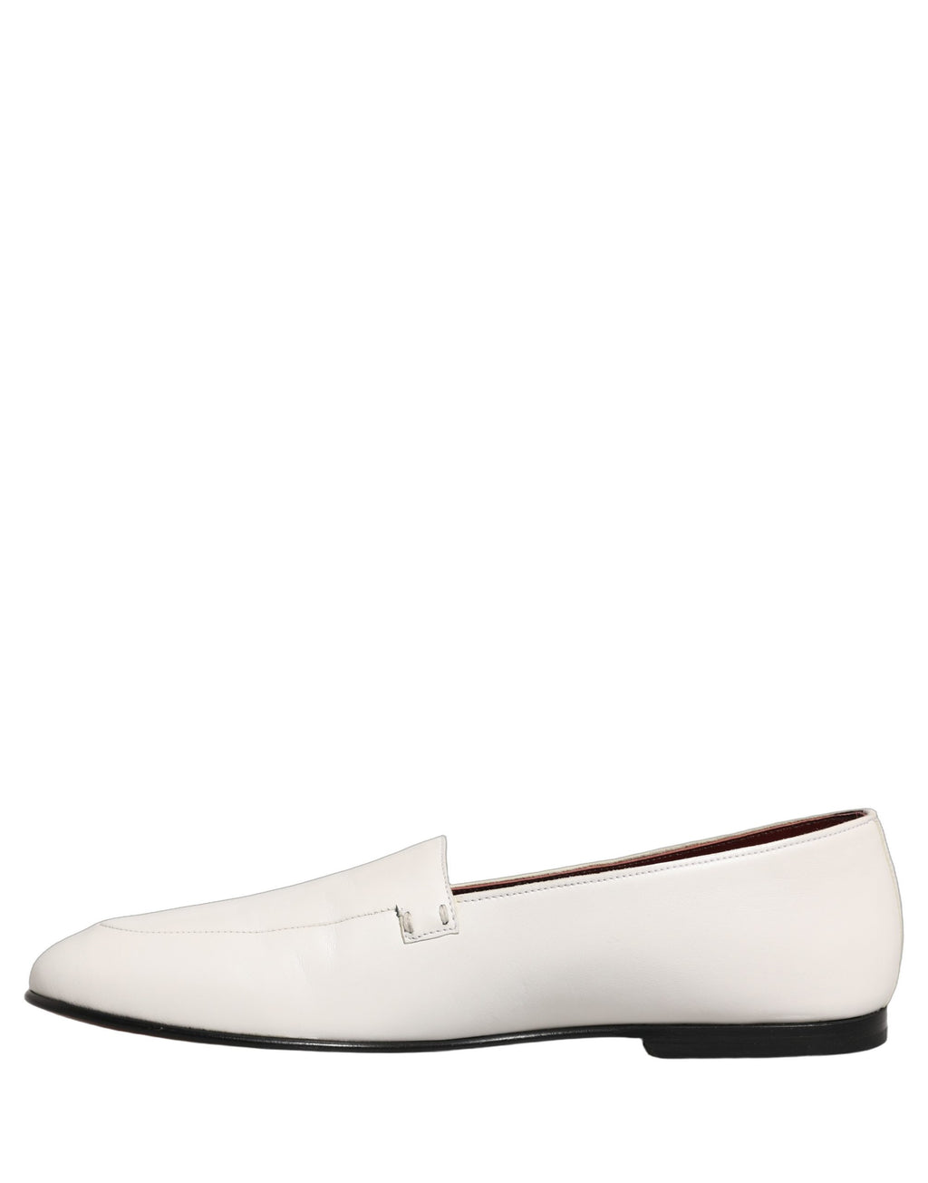 White Leather Logo Slip On Men Loafers Shoes