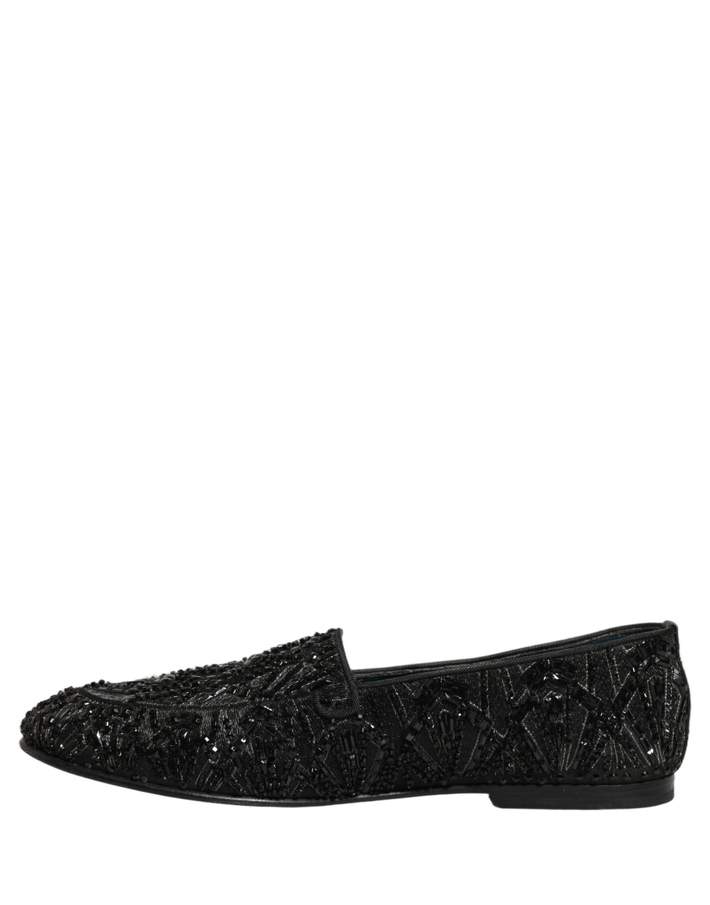 Black Velvet Embroidered Dress Loafers Shoes