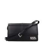 Black Polyethylene Crossbody Bag