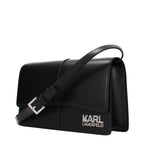 Black Polyethylene Crossbody Bag