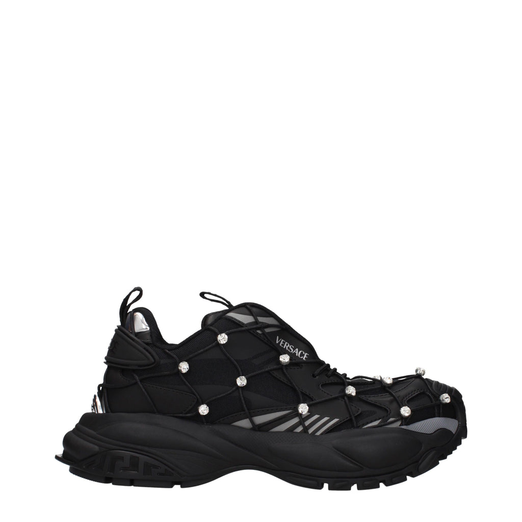 Black Fabric Sneakers