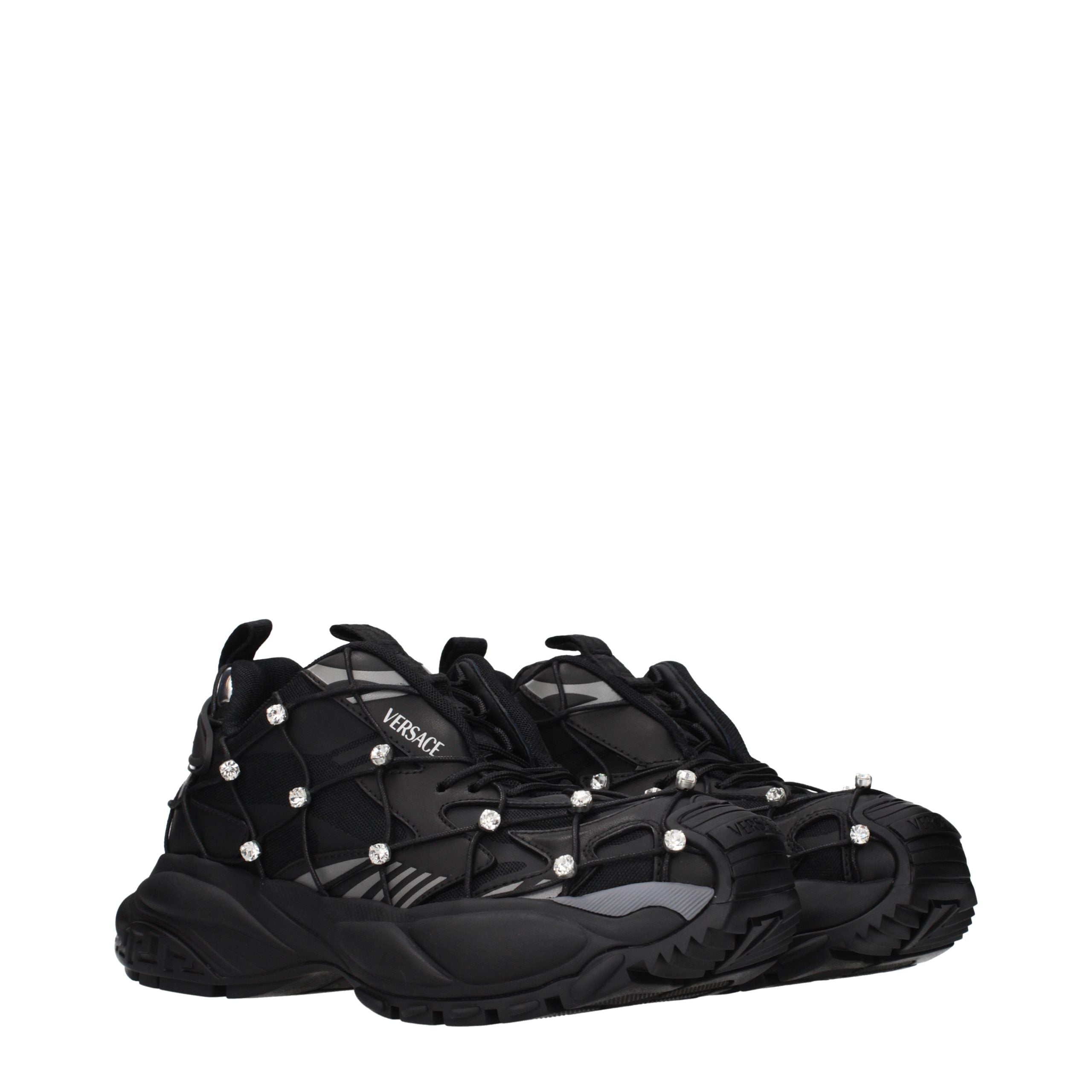 Black Fabric Sneakers