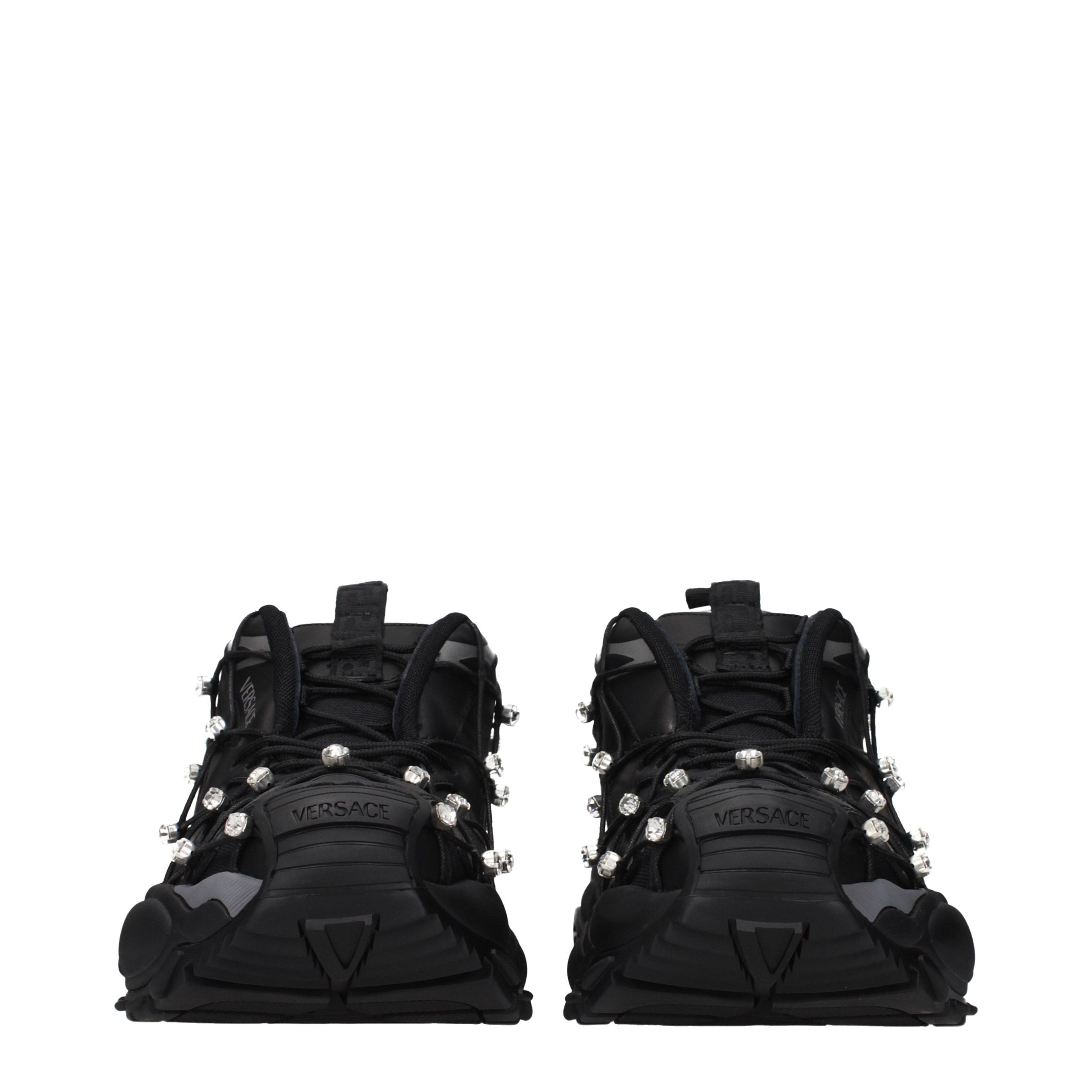Black Fabric Sneakers
