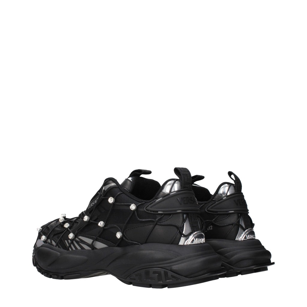 Black Fabric Sneakers