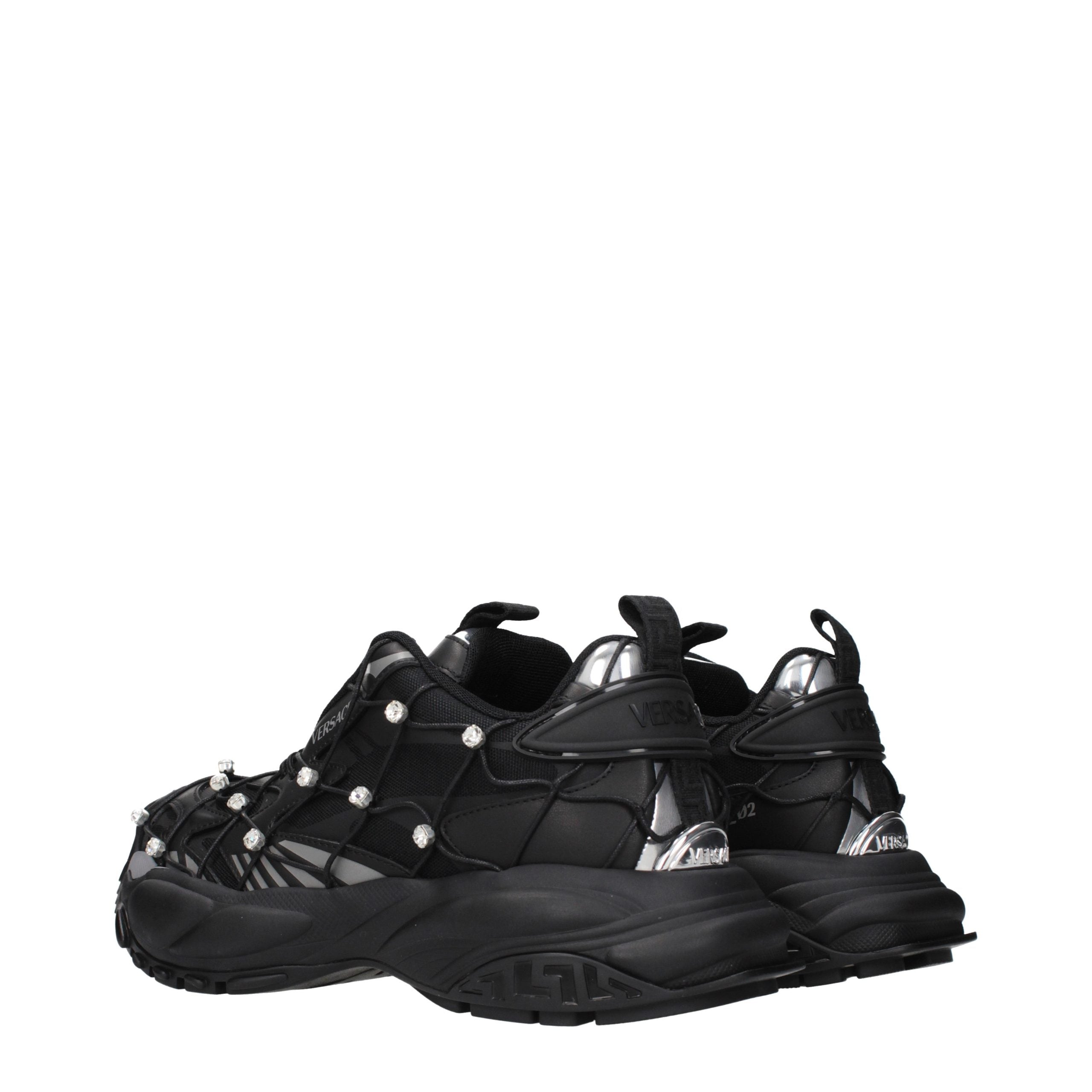Black Fabric Sneakers