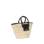 Beige Raffia Handbag