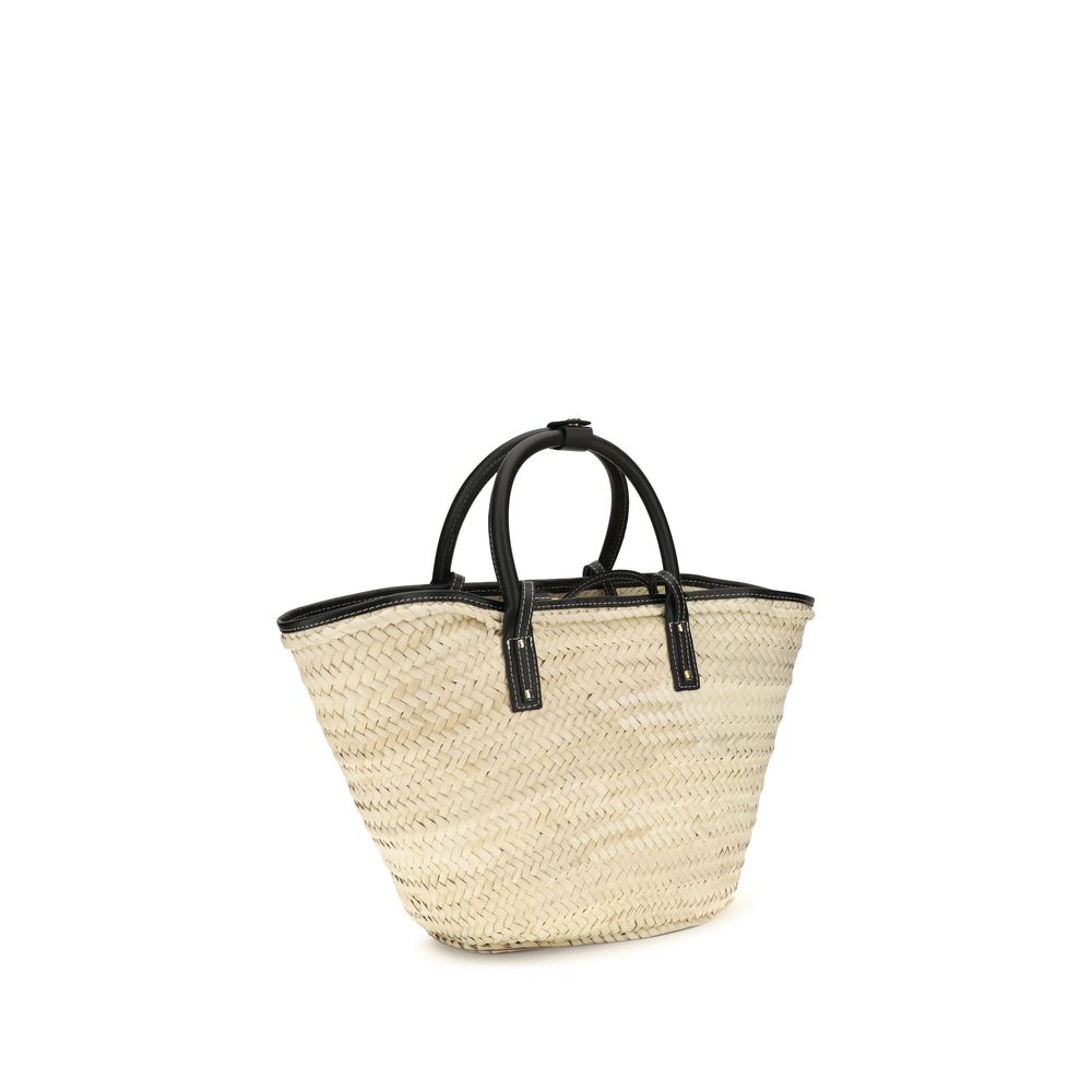 Beige Raffia Handbag