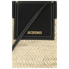 Beige Raffia Handbag