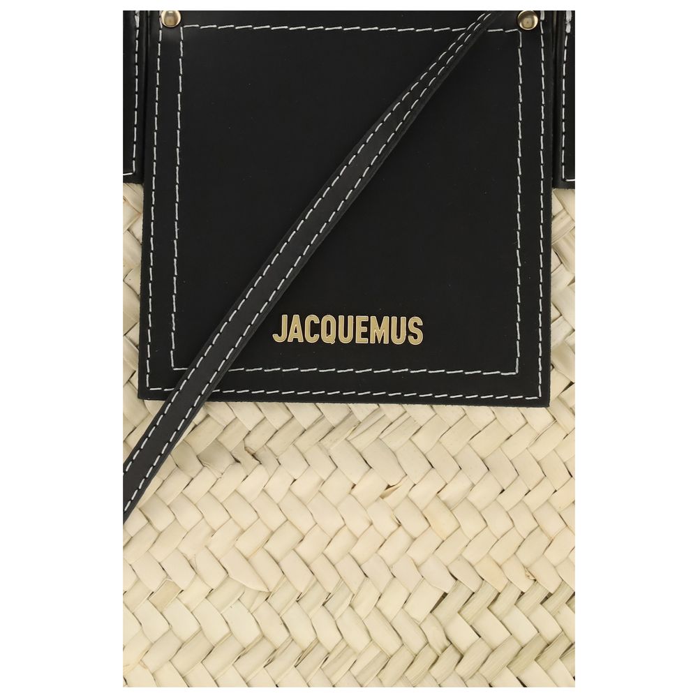 Beige Raffia Handbag
