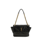 Black Calf Leather Bos Taurus Shoulder Bag