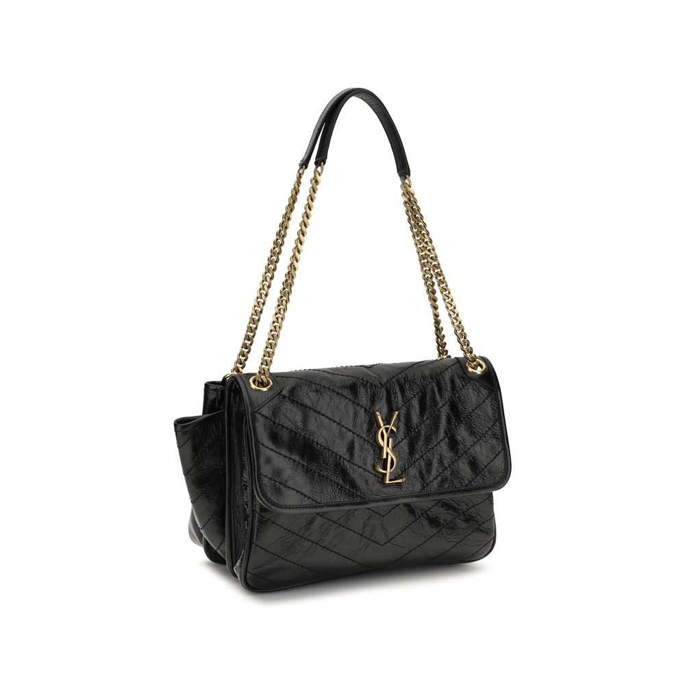 Black Calf Leather Bos Taurus Shoulder Bag