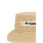 Beige Raffia Bucket Hat