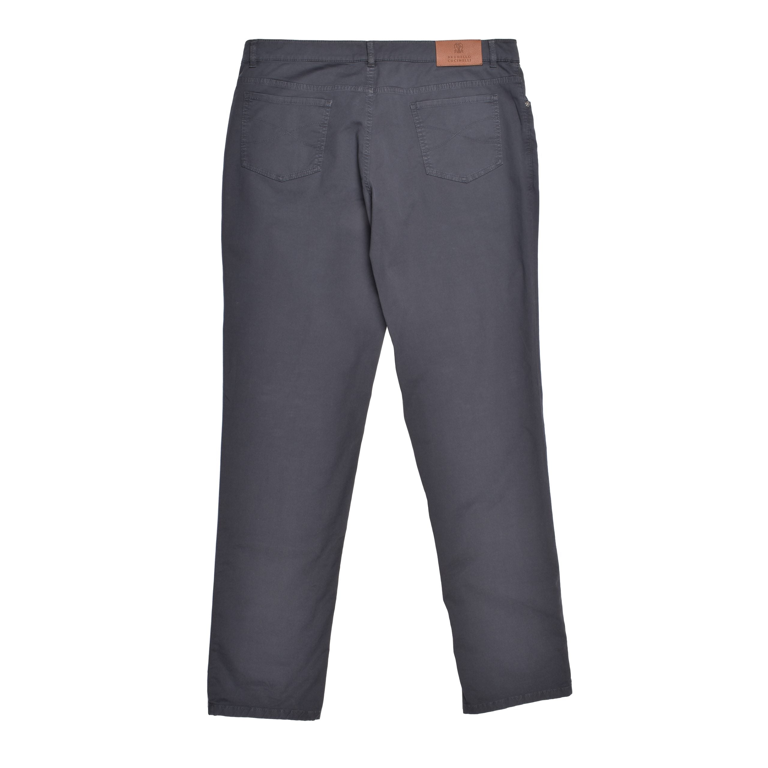 Gray Cotton Casual Pants