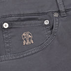 Gray Cotton Casual Pants