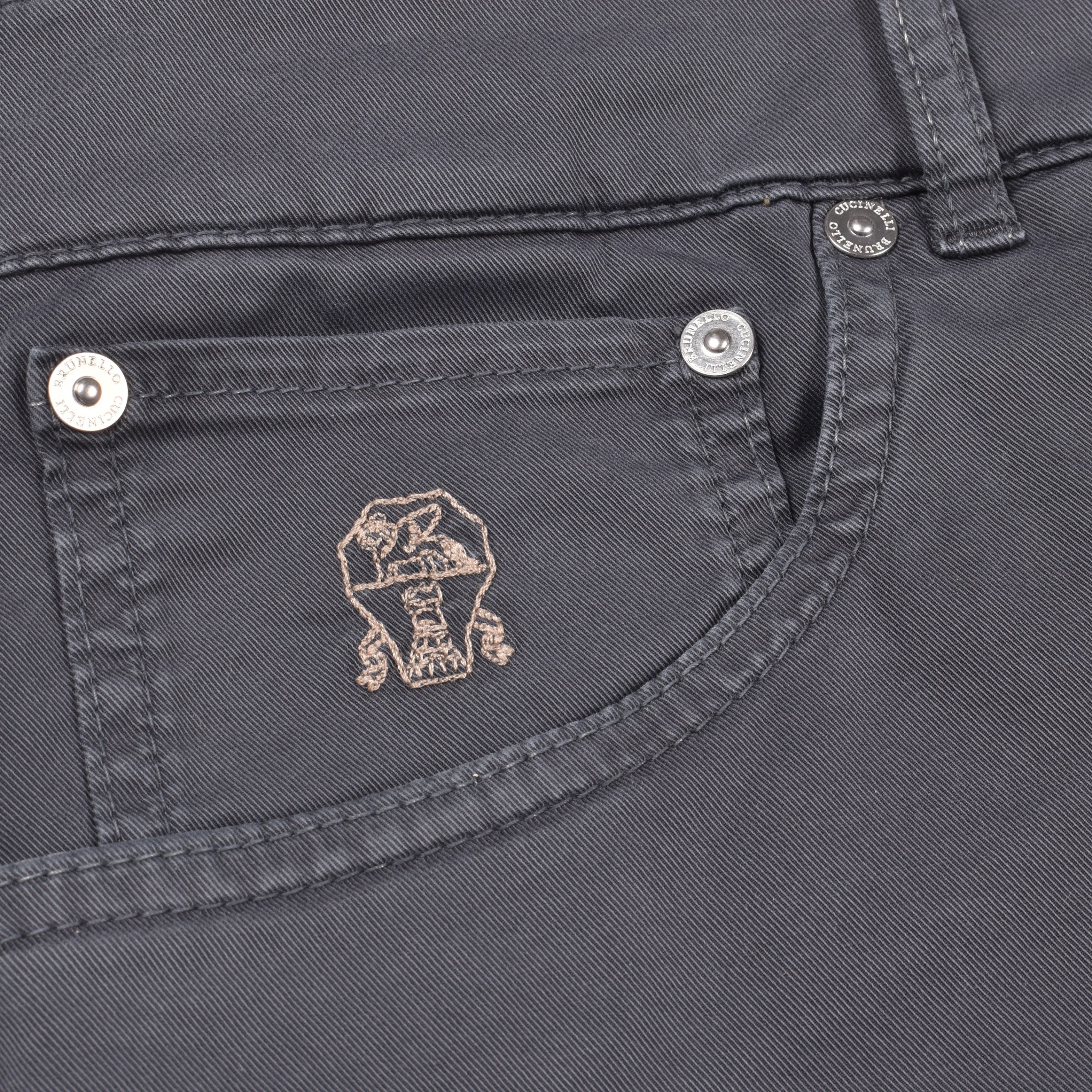 Gray Cotton Casual Pants